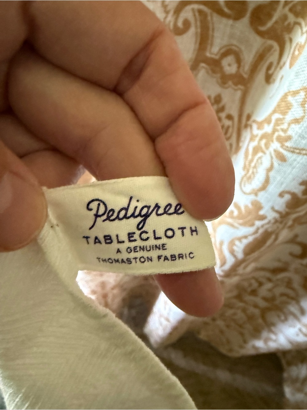 Vintage Mid Century Printed Cotton Tablecloth Pedigree Tag 1950's - Picture 10 of 11